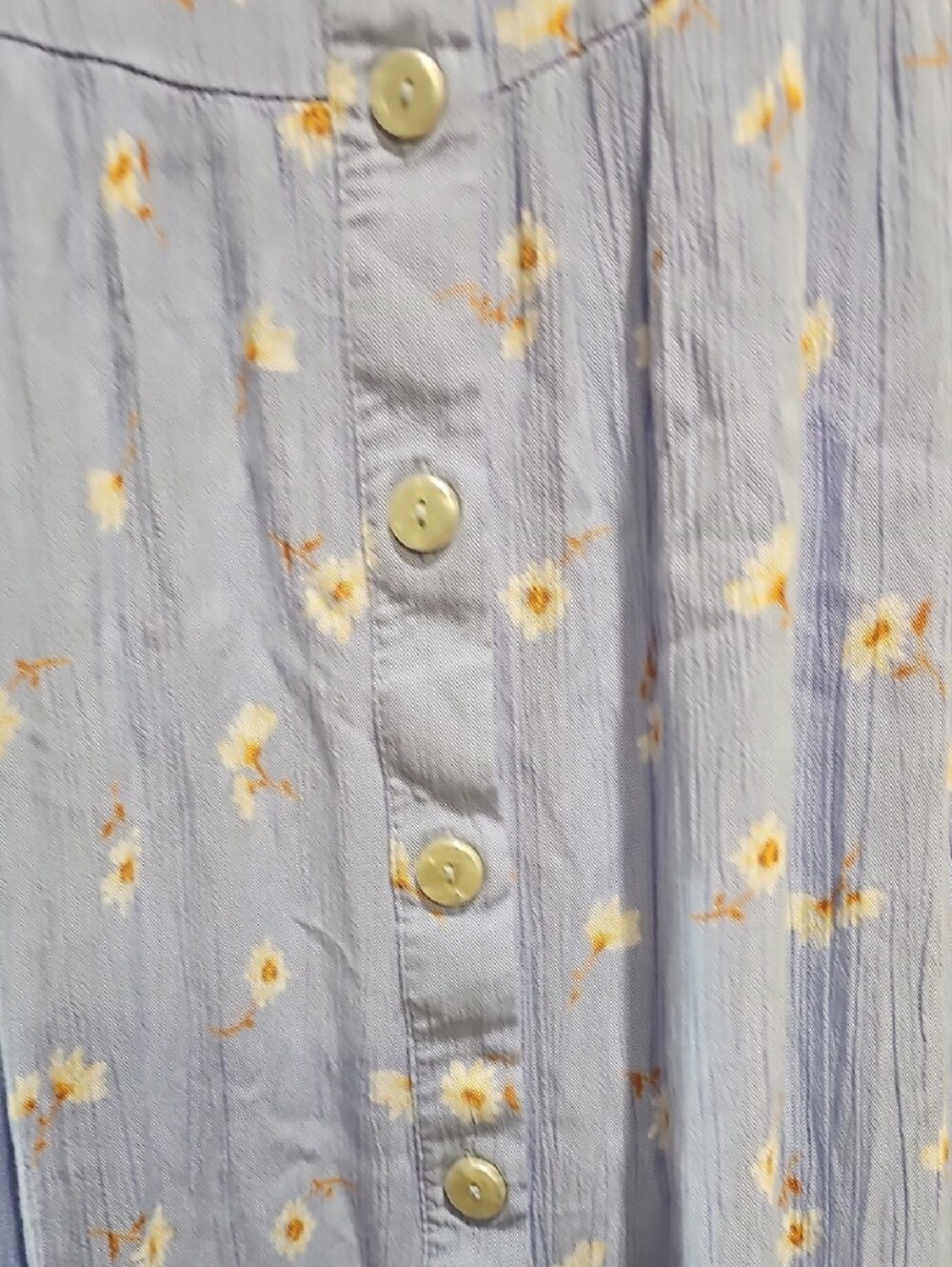 Billabong Light Blue Floral Button-Front Maxi Dress - Picture 5 of 7